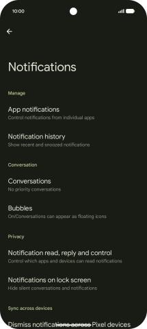 Press App notifications.