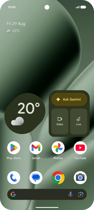 Slide two fingers downwards starting from the top of the screen.