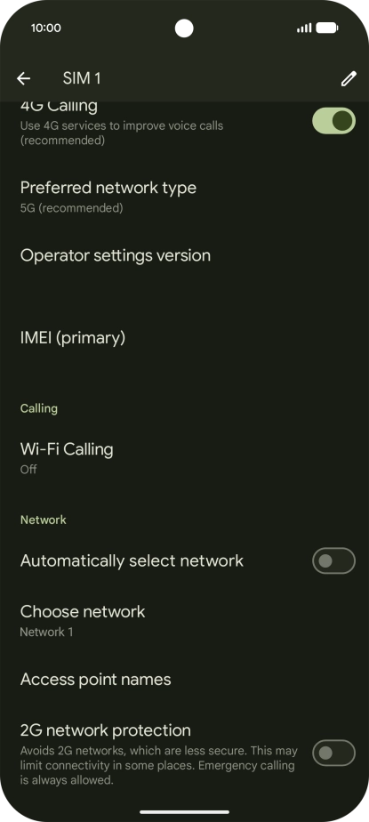 Press the indicator next to 