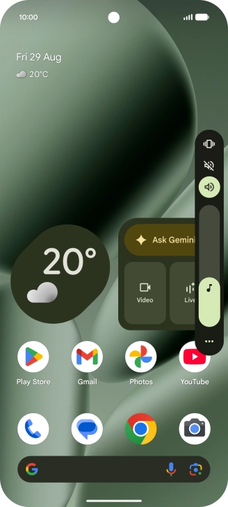 Press the silent mode icon to turn on the function.