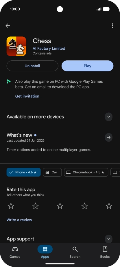 Press Uninstall.