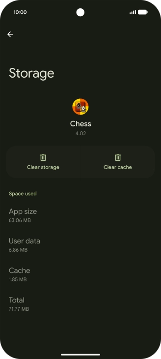 Press Clear cache.
