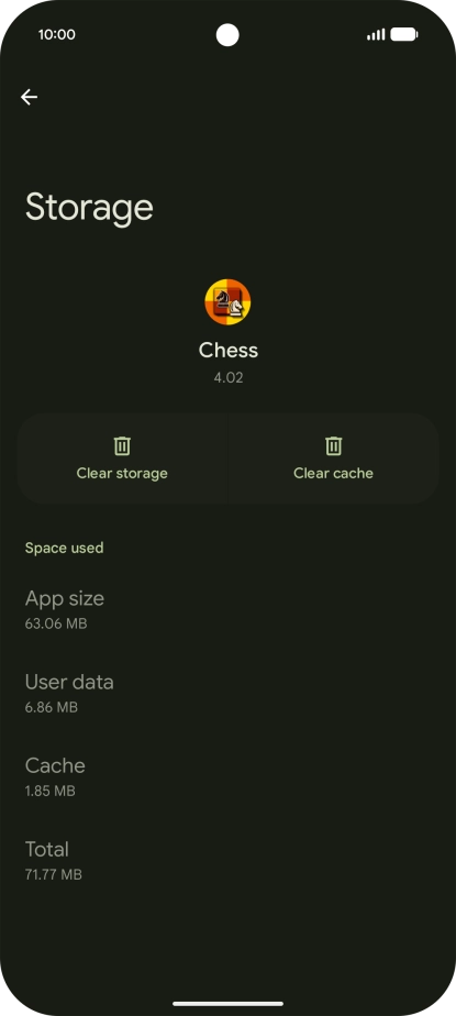 Press Clear cache.