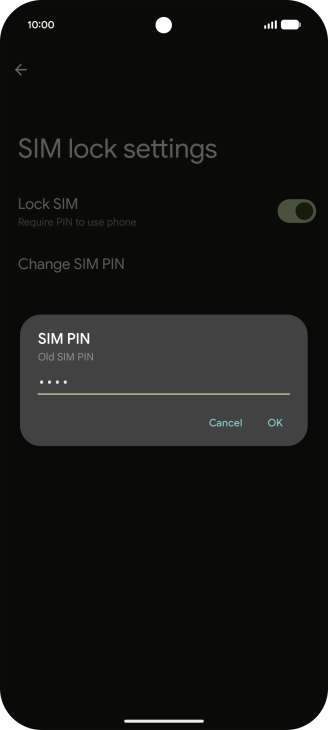 Key in your current PIN and press OK.