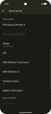 Press EID to see your phone’s EID number.