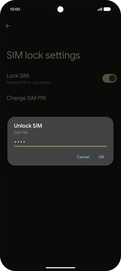 Key in your PIN and press OK.