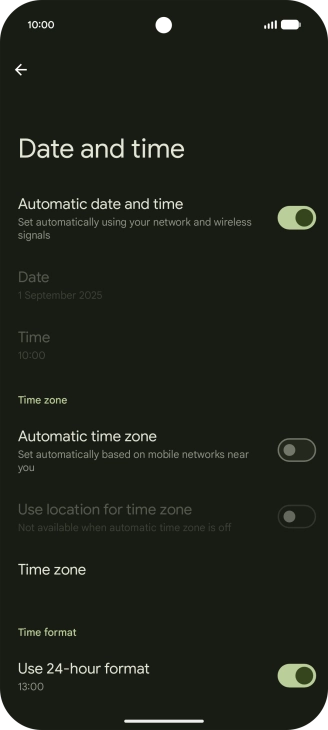 Press the indicator next to 