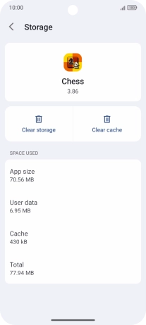 Press Clear cache.