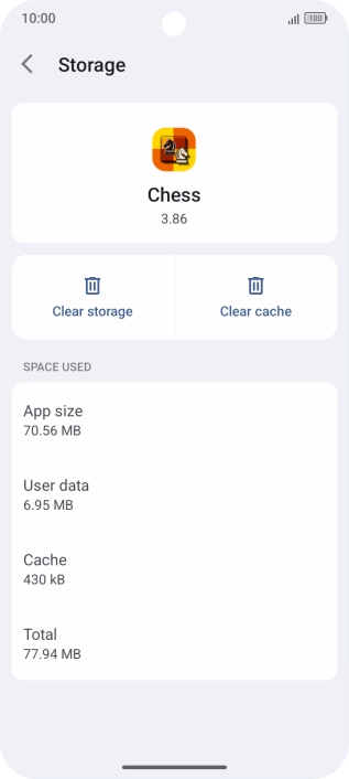 Press Clear cache.