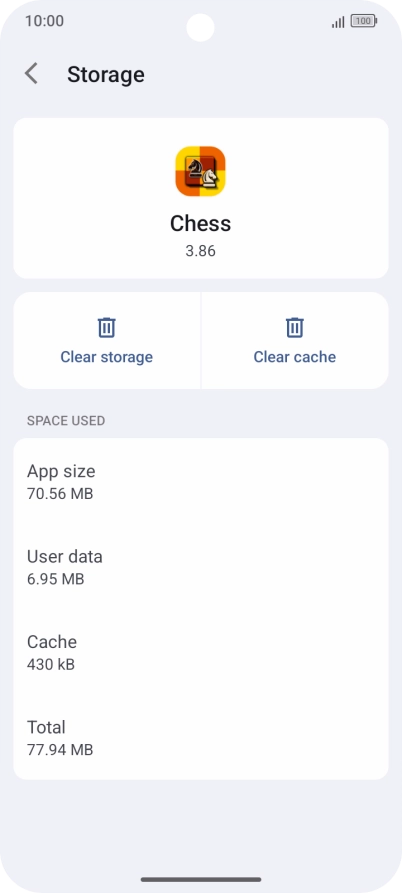 Press Clear cache.