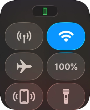 Press the battery percentage.