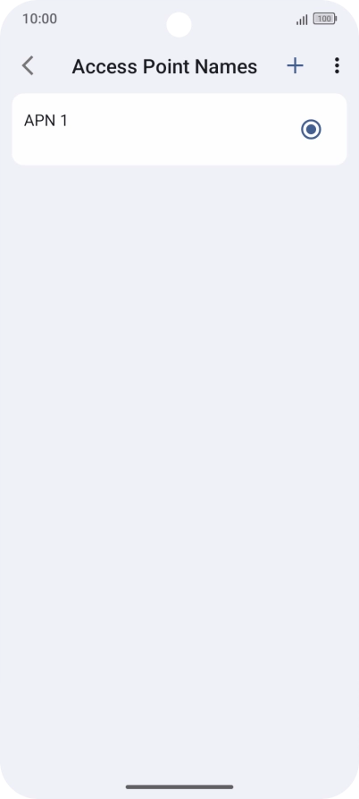 Press the new data connection icon.
