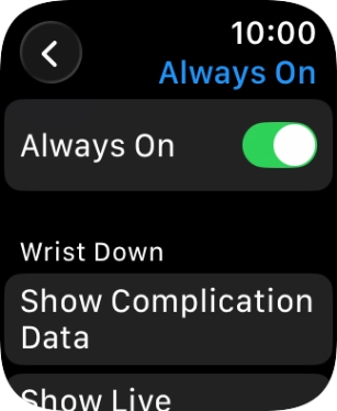 Press the indicator next to 
