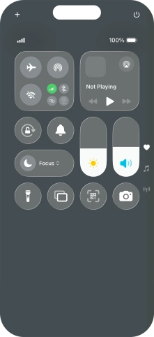 Press the flight mode icon to turn the function on or off.