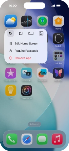 Press Remove App.
