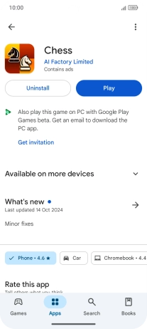 Press Uninstall.