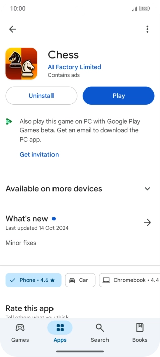 Press Uninstall.