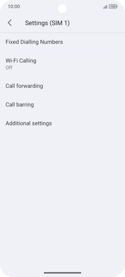 Press Additional settings.