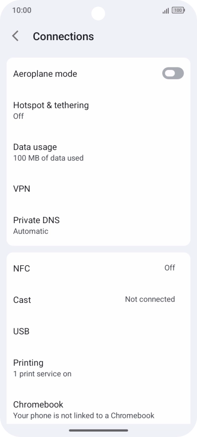 Press Hotspot & tethering.