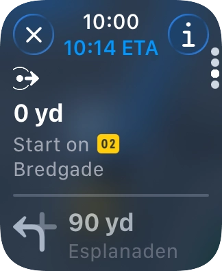 Press the end icon.