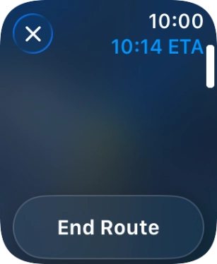 Press End Route.