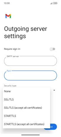 Press SSL/TLS.