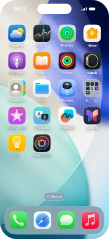 Press and hold anywhere on the home screen.