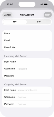 Press IMAP.