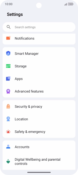 Press Security & privacy.
