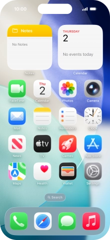 Slide your finger slowly upwards starting from the bottom of the screen until the list of running applications is displayed.