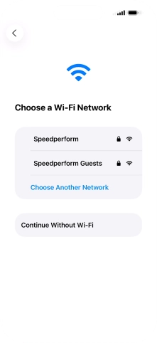 Press the required Wi-Fi network.