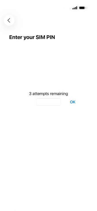 If your SIM is locked, key in your PIN and press OK.