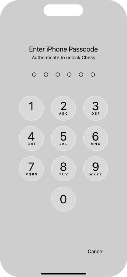 Use the phone lock code you created. The app is now no longer locked.