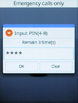 If you're asked to key in your PIN, do so and press the Left selection key.
