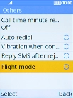 Select Flight mode to turn flight mode on or off.