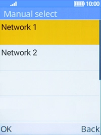 Select the required network.