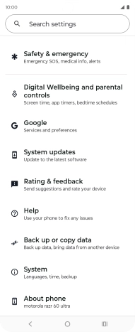 Press About phone.