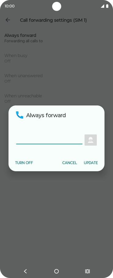 Press TURN OFF.