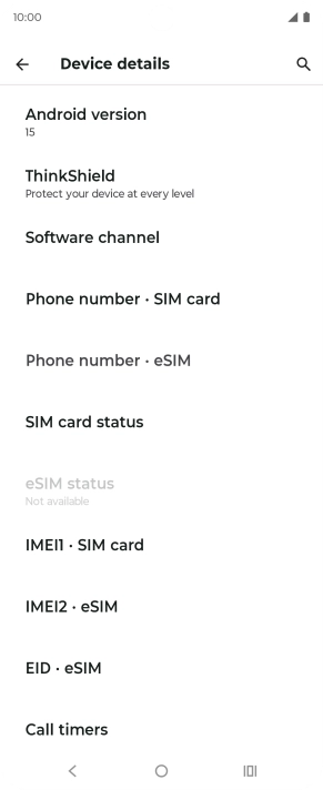 Press EID to see your phone’s EID number.