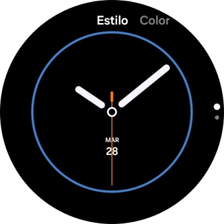 Desliza el dedo por la pantalla para cambiar entre los distintos tipos de diseño.