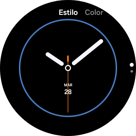 Desliza el dedo por la pantalla para cambiar entre los distintos tipos de diseño.