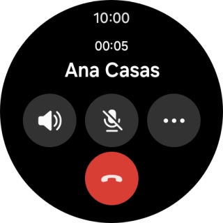 Pulsa el icono de finalizar llamada.