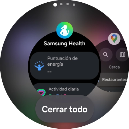 Para cerrar una sola aplicación en ejecución, desliza el dedo hacia arriba sobre la aplicación deseada.