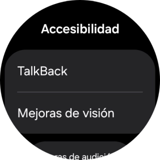 Pulsa Talkback y sigue las indicaciones de la pantalla para activar o desactivar la función.