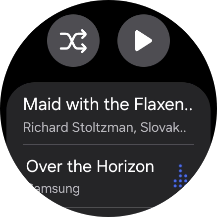 Pulsa el archivo de música deseado.