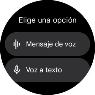 Pulsa el ajuste deseado y sigue la indicaciones de la pantalla para grabar y enviar la respuesta deseada.