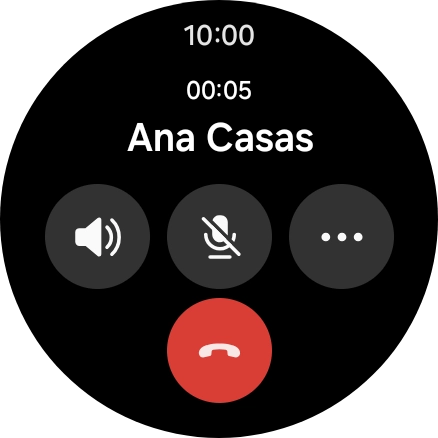 Pulsa el icono de finalizar llamada.