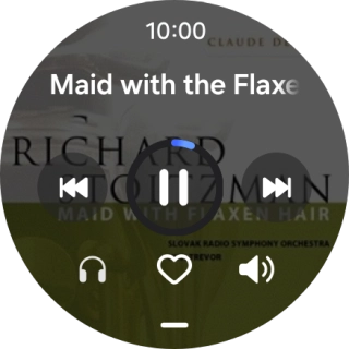 Pulsa la flecha hacia la derecha para ir al archivo de música siguiente.