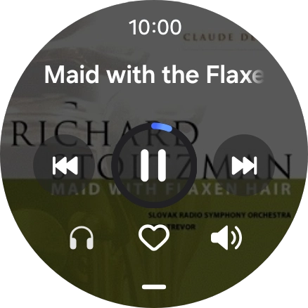 Pulsa la flecha hacia la derecha para ir al archivo de música siguiente.