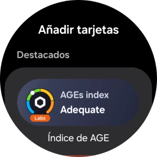 Pulsa el widget deseado para añadirlo.